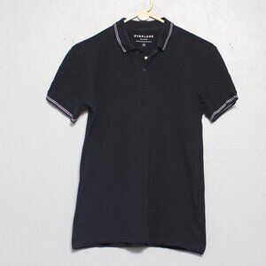 Everlane the pique polo dark navy shirt sleeve shirt